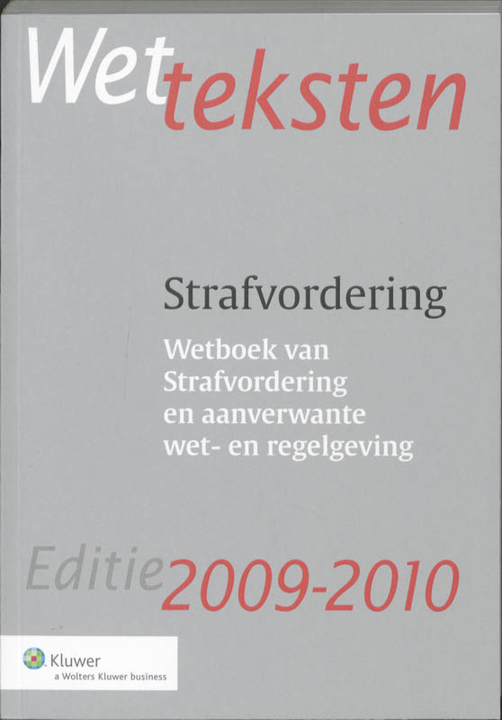 Omslag van Wetteksten Strafvordering
