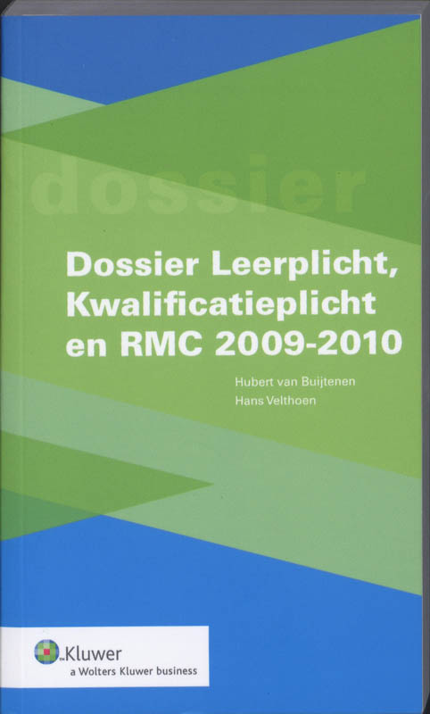 Omslag van Dossier Leerplicht, Kwalificatieplicht en RMC