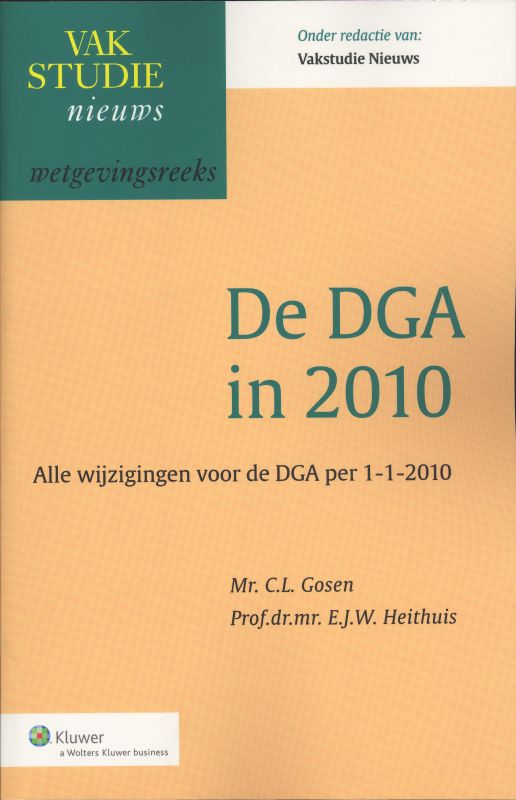 Omslag van De DGA in 2010