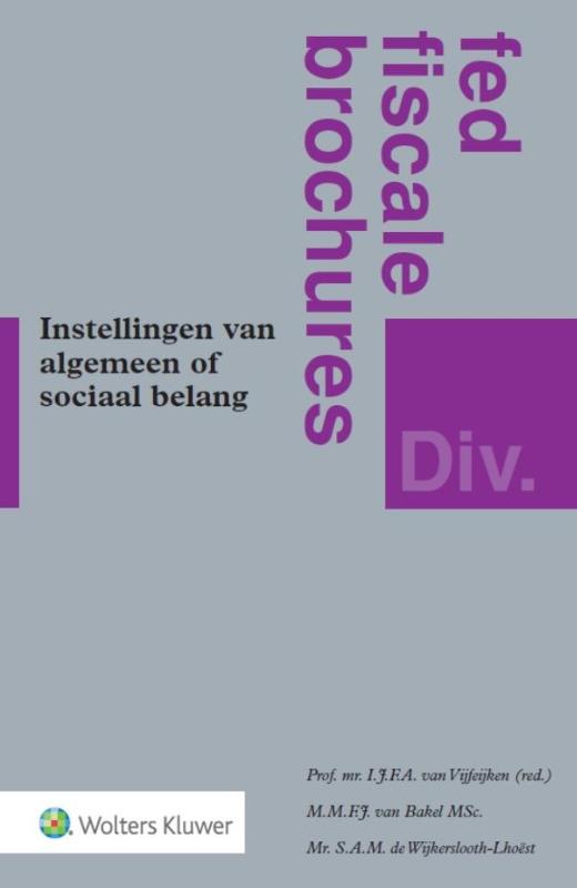 Omslag van Instellingen van algemeen of sociaal nut