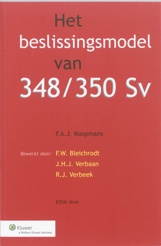 Omslag van Het beslissingsmodel van 348/350 Sv