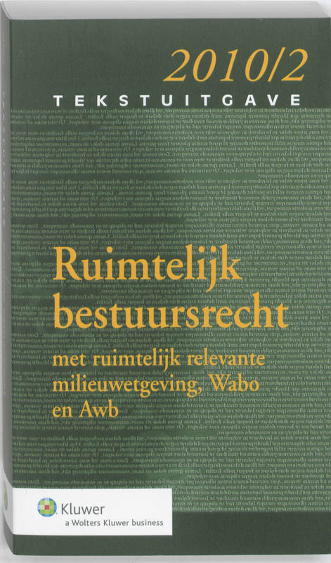 Omslag van Tekstuitgave Ruimtelijk bestuursrecht