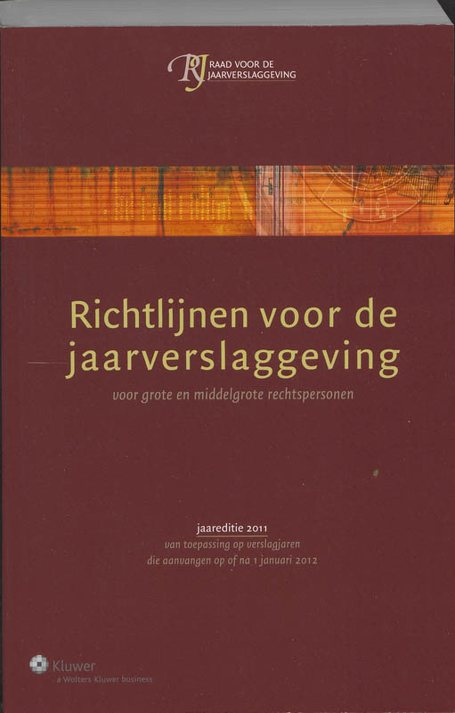Omslag van Richtlijnen voor de jaarverslaggeving