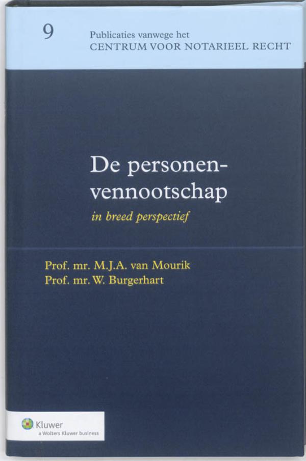 Omslag van De personenvennootschap, in breed perspectief