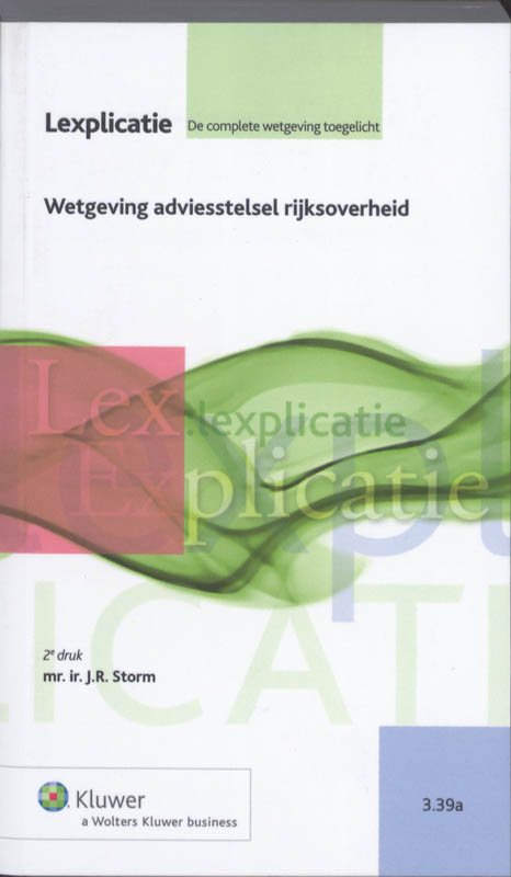 Omslag van Wetgeving adviesstelsel rijksoverheid