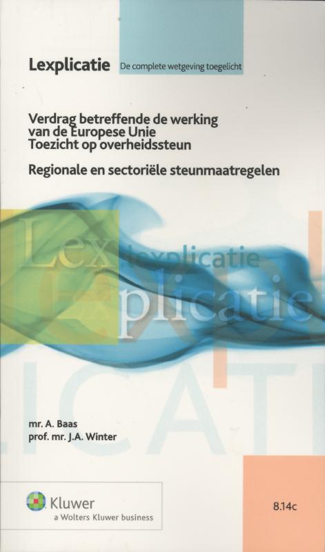Omslag van Verdrag betreffende de werking van de EU. Toezicht op overheidssteun