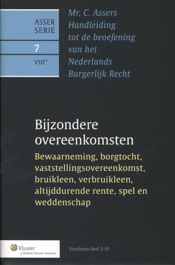 Omslag van Asser 7-VIII Verbruikleen, altijddurende rente, bruikleen, ....