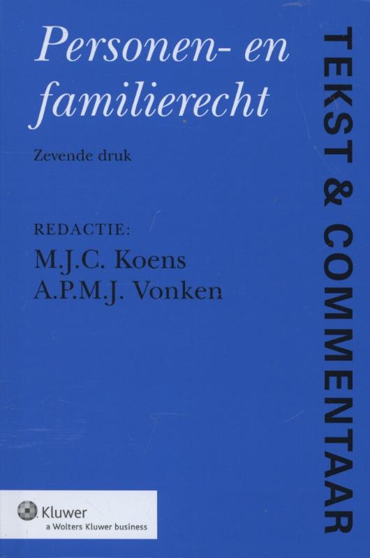 Omslag van Tekst & Commentaar personen- en familierecht