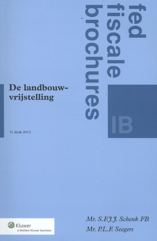 Omslag van De landbouwvrijstelling