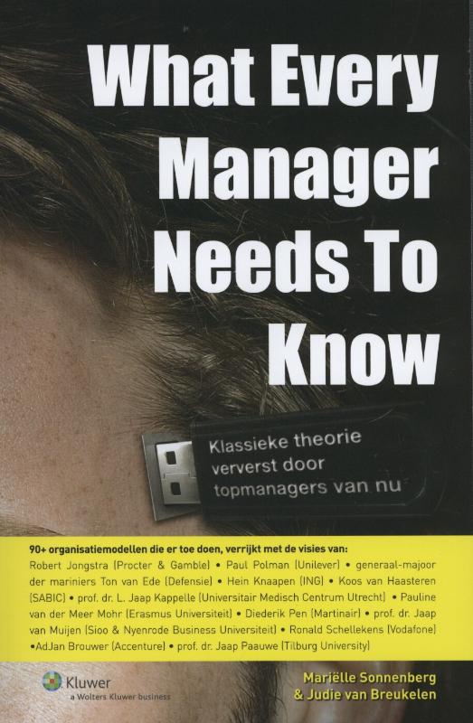 Omslag van What every manager needs to know