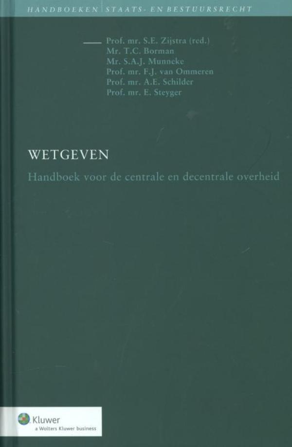 Omslag van Wetgeven