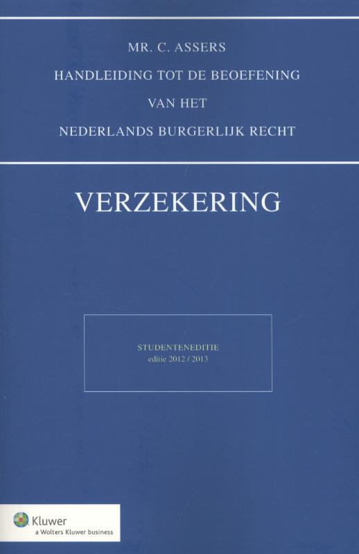 Omslag van Asser 7-IX* Verzekering - Studenteneditie