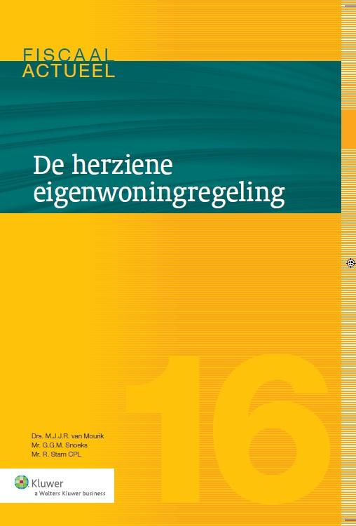 Omslag van De herziene eigenwoningregeling