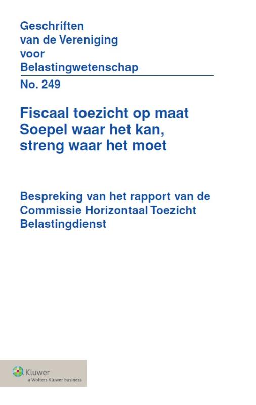 Omslag van Fiscaal toezicht op maat