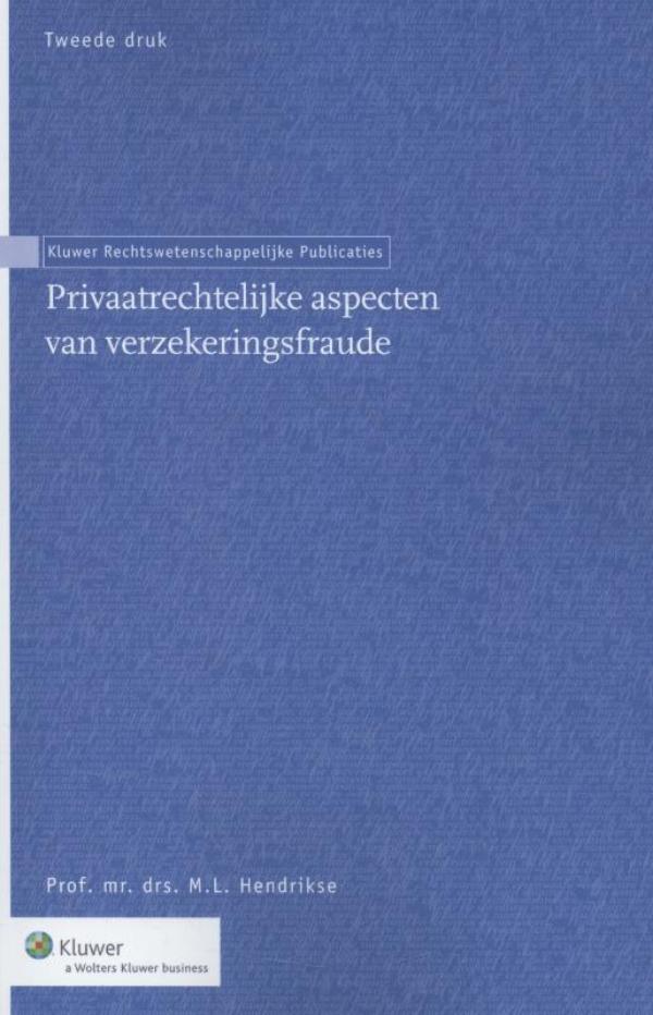 Omslag van Privaatrechtelijke aspecten van verzekeringsfraude