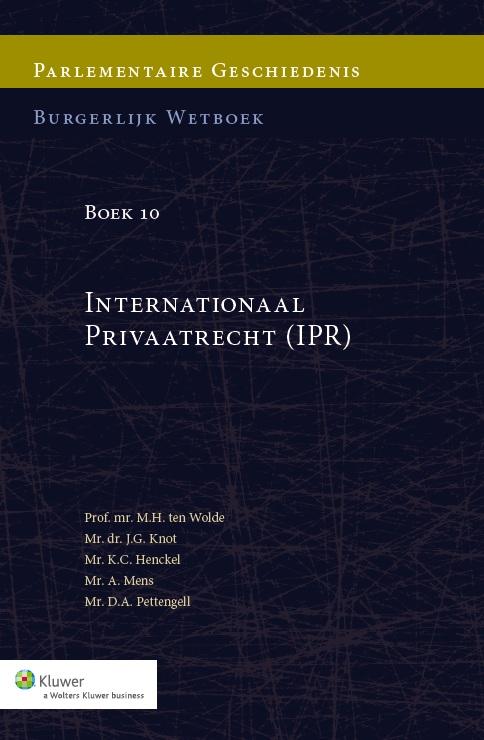 Omslag van Boek 10 internationaal privaatrecht