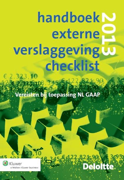 Omslag van Handboek externe verslaggeving checklist 2013