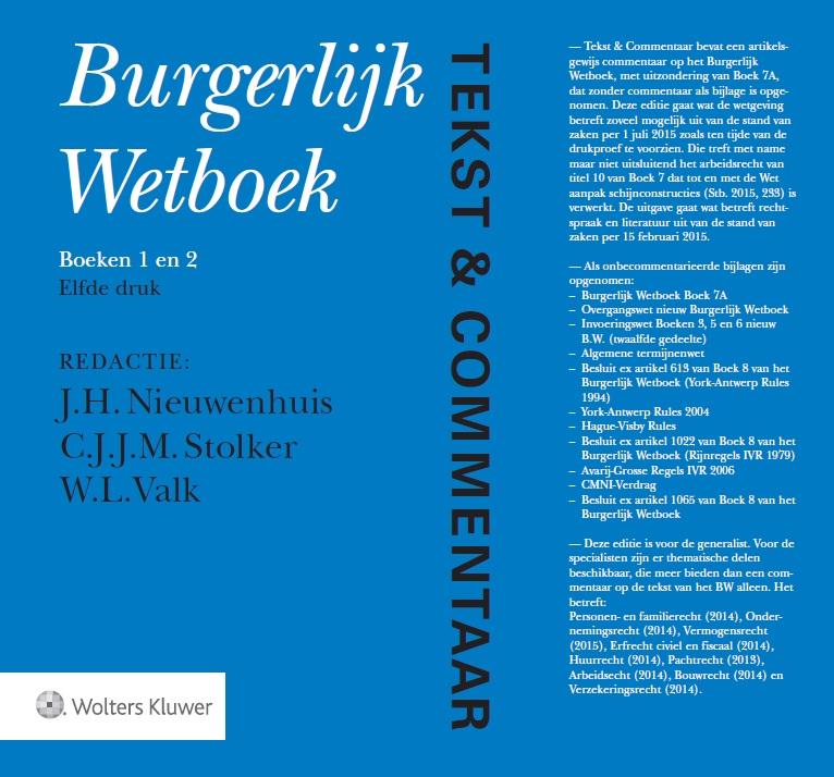 Omslag van Burgerlijk wetboek boek 1 en 2 set 3 ex