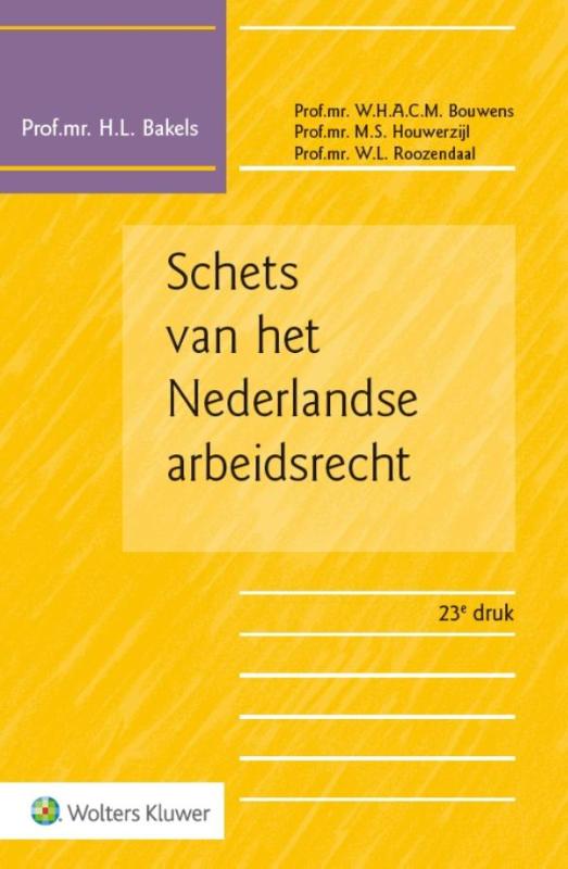 Omslag van Schets van het Nederlandse arbeidsrecht