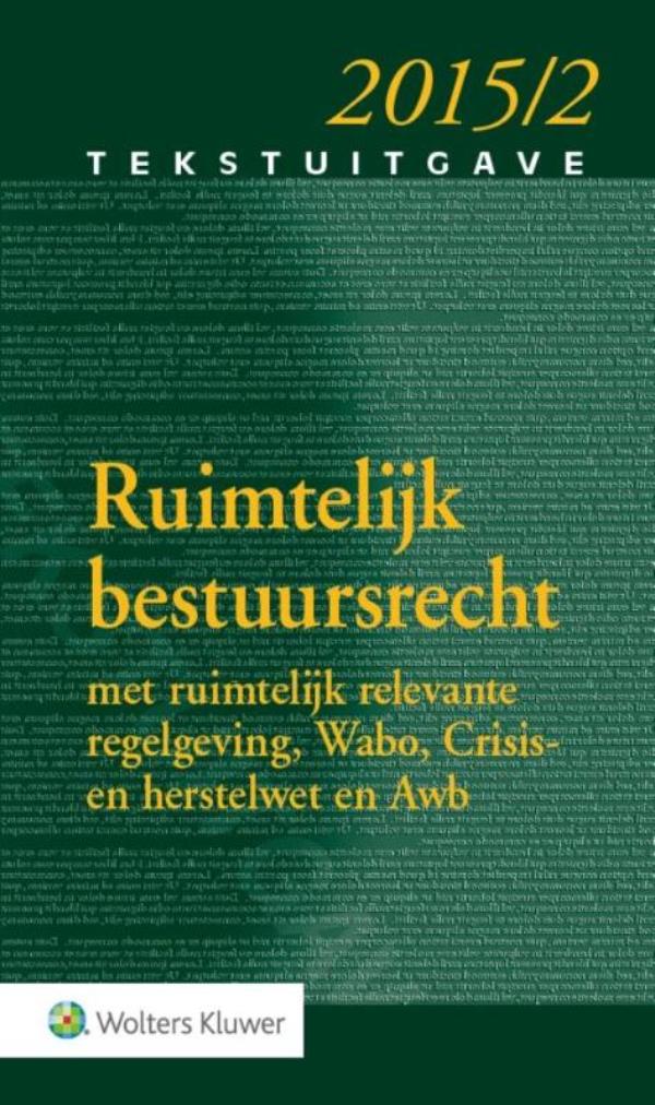 Omslag van Tekstuitgave Ruimtelijk bestuursrecht 2015-002
