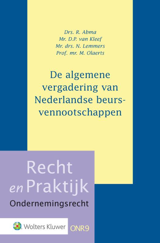 Omslag van De algemene vergadering van Nederlandse beursvennootschappen