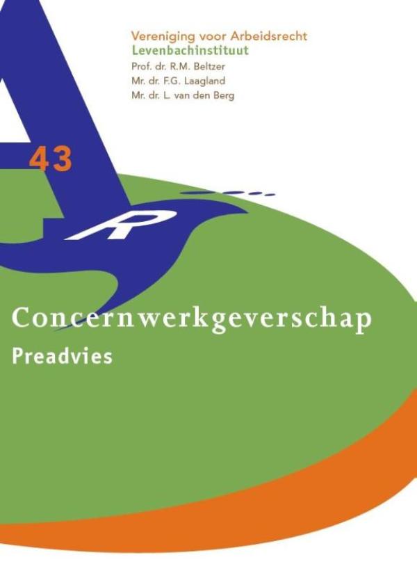 Omslag van Concernwerkgevers, Preadvies Levenbach/VvA