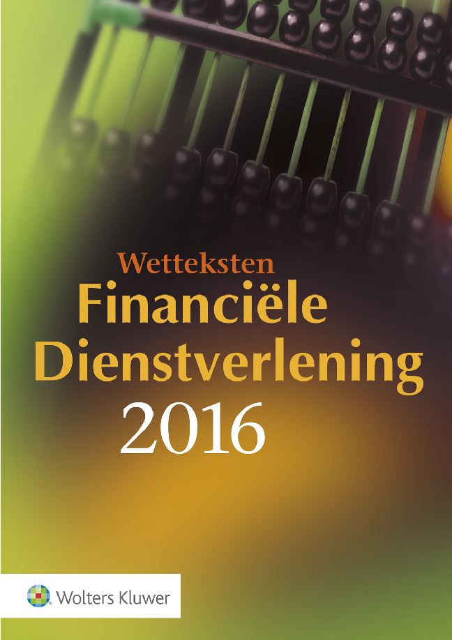 Omslag van Wetteksten Financiële dienstverlening 2016