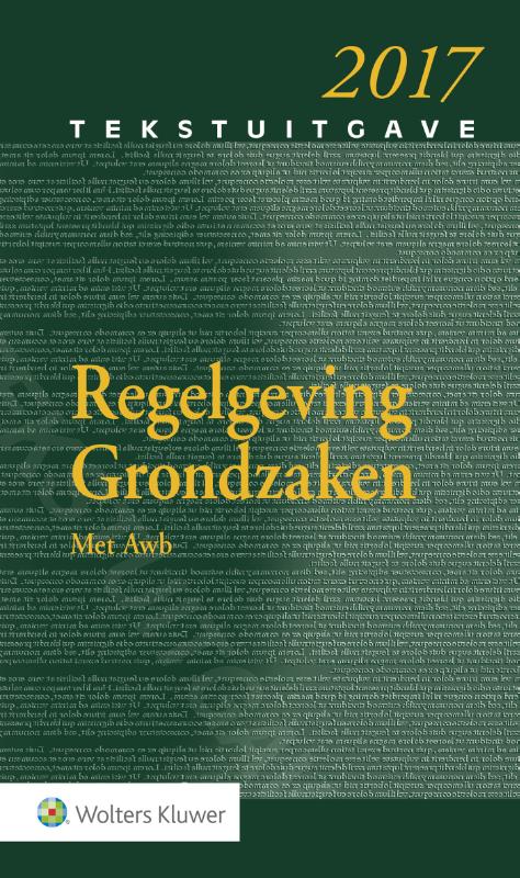 Omslag van Regelgeving grondzaken 2017