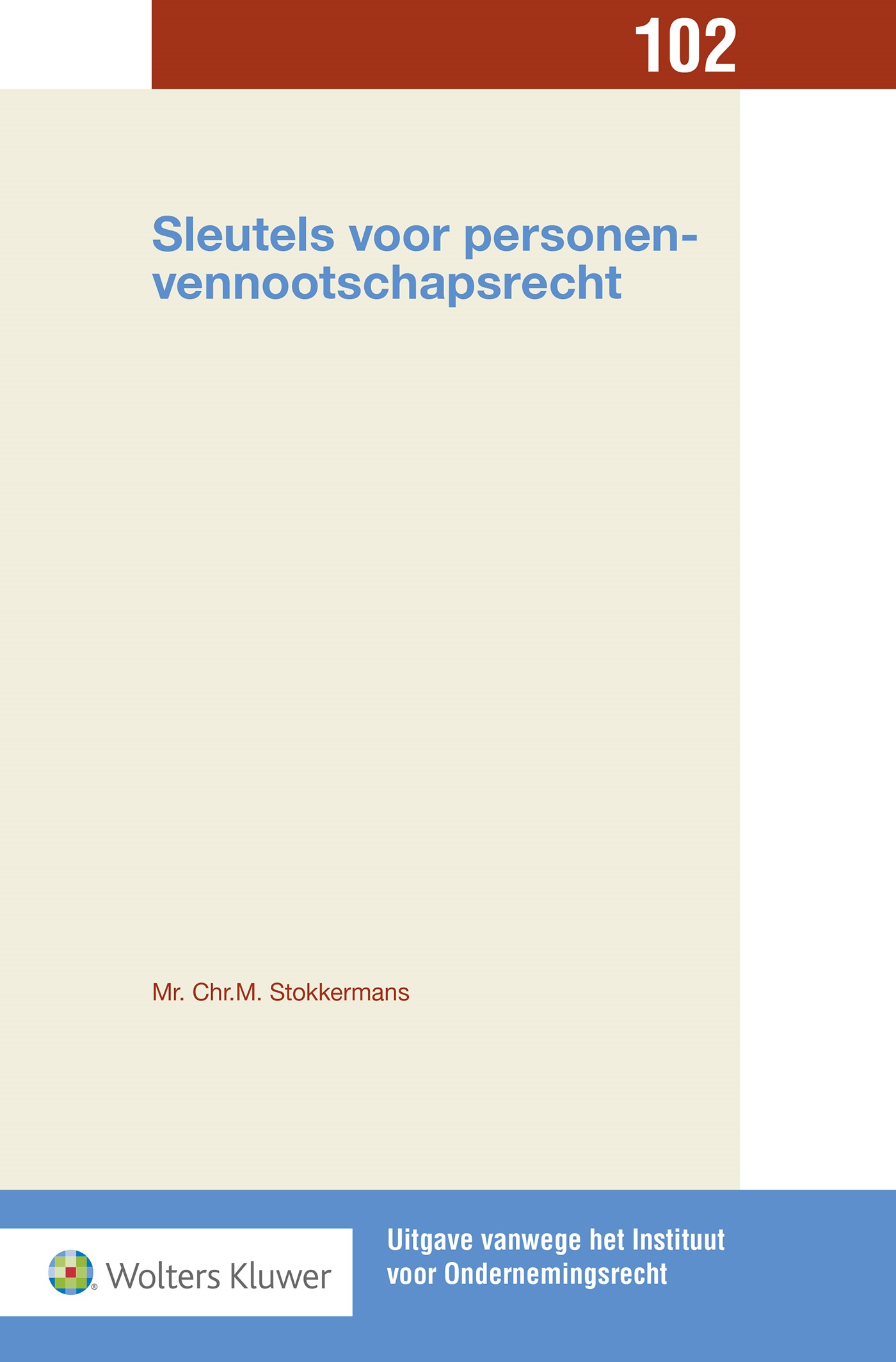 Omslag van Sleutels voor personenvennootschapsrecht