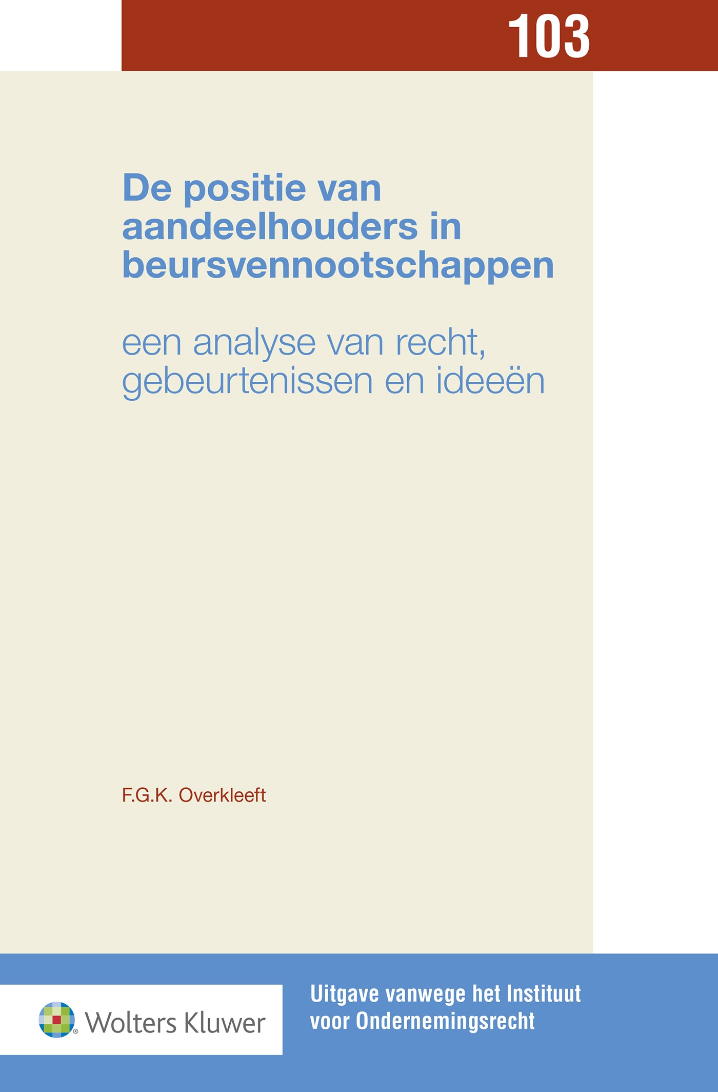 Omslag van De positie van aandeelhouders in beursvennootschappen