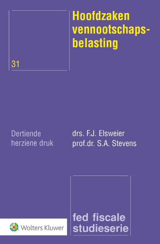Omslag van Hoofdzaken vennootschapsbelasting