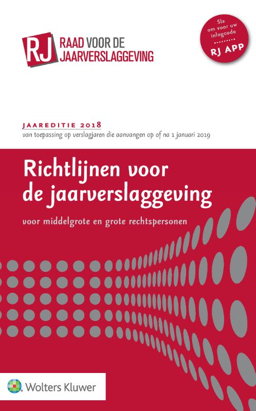 Omslag van Richtlijnen voor de jaarverslaggeving 2018