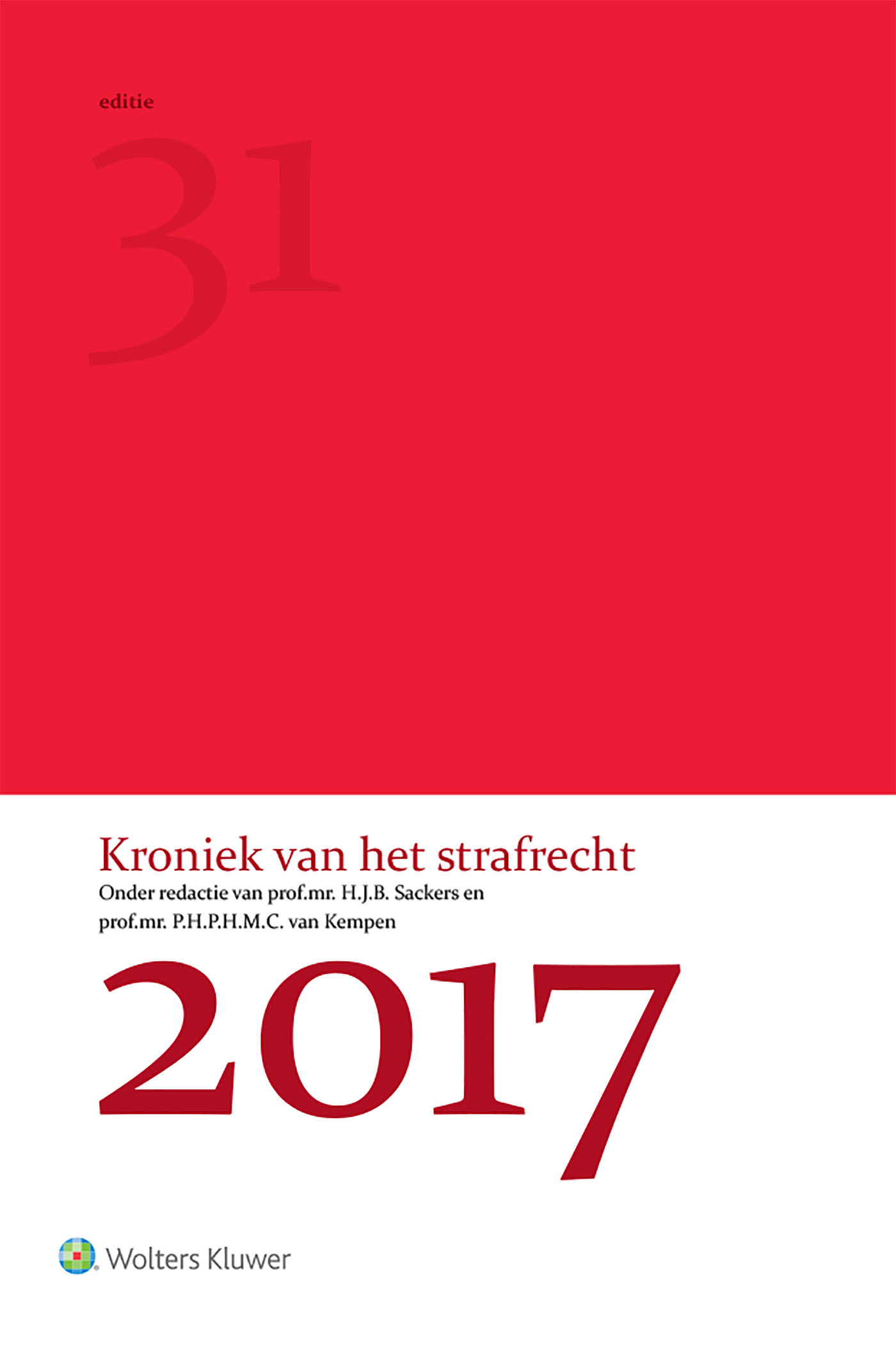 Omslag van Kroniek van het strafrecht 2017