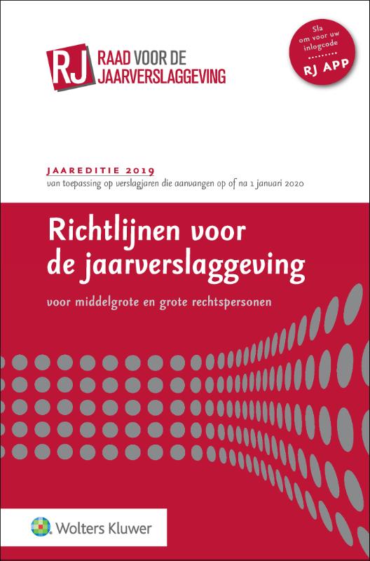 Omslag van Richtlijnen voor de jaarverslaggeving, middelgrote en grote rechtspersonen 2019