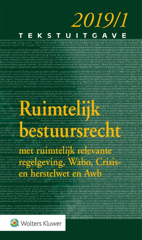 Omslag van Tekstuitgave Ruimtelijk bestuursrecht 2019/1