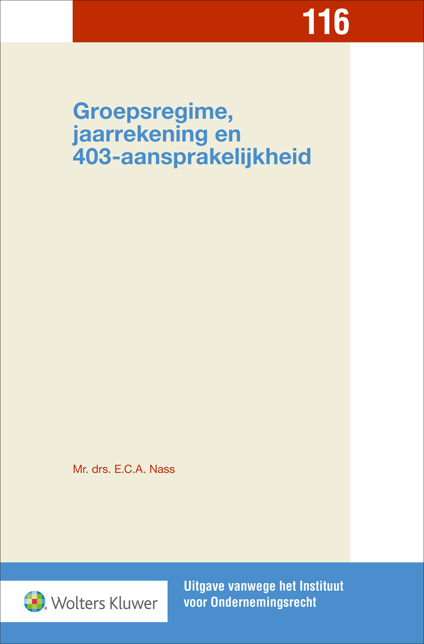 Omslag van Groepsregime, jaarrekening en 403-aansprakelijkheid