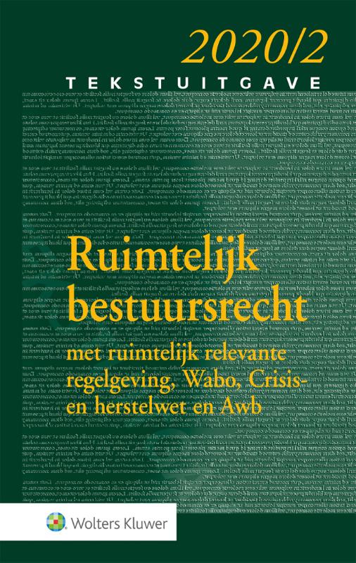 Omslag van Tekstuitgave Ruimtelijk bestuursrecht 2020/2