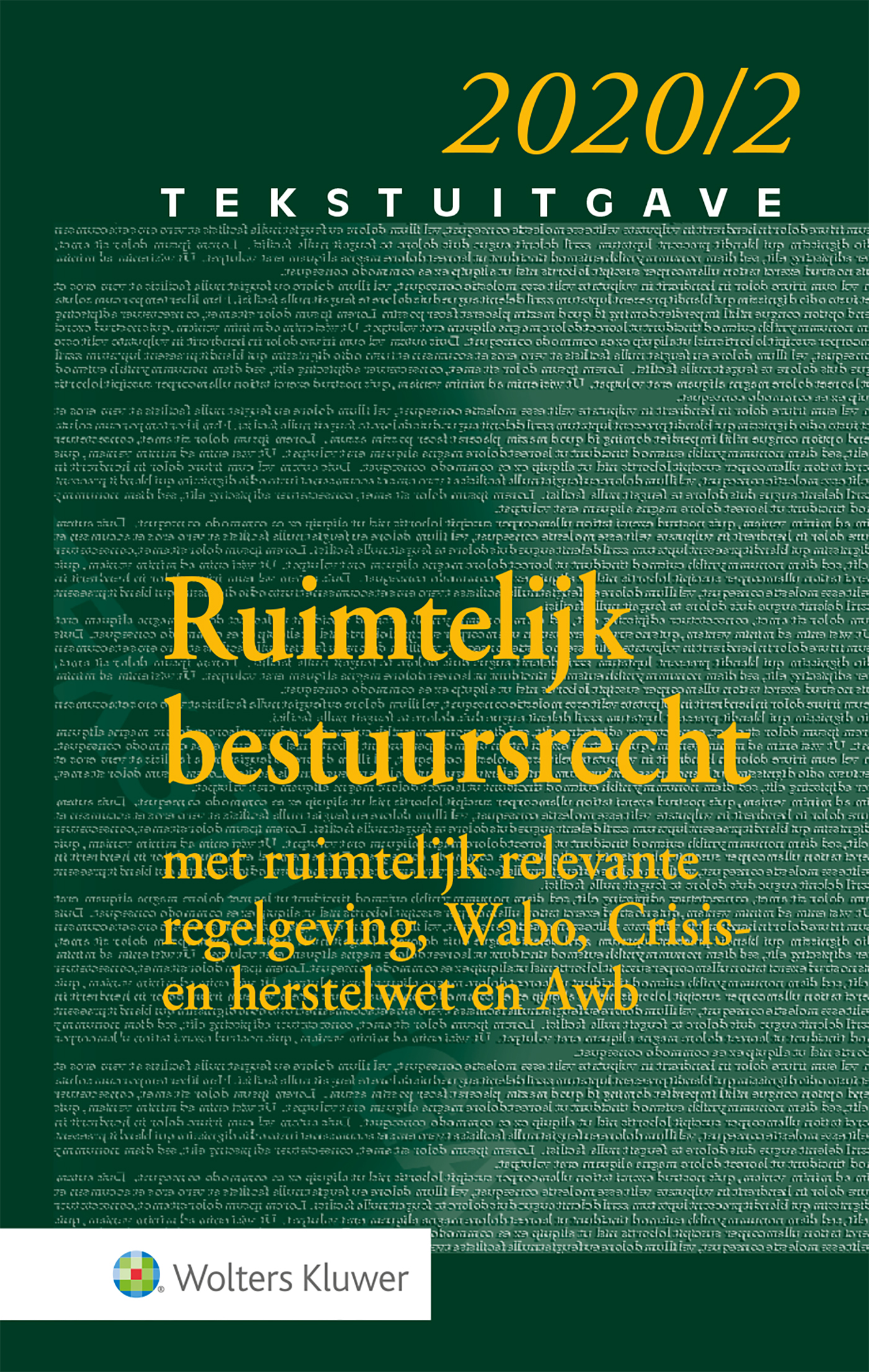 Omslag van Tekstuitgave Ruimtelijk bestuursrecht 2020/2