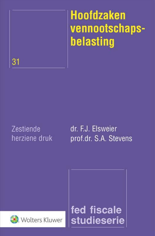 Omslag van Hoofdzaken vennootschapsbelasting