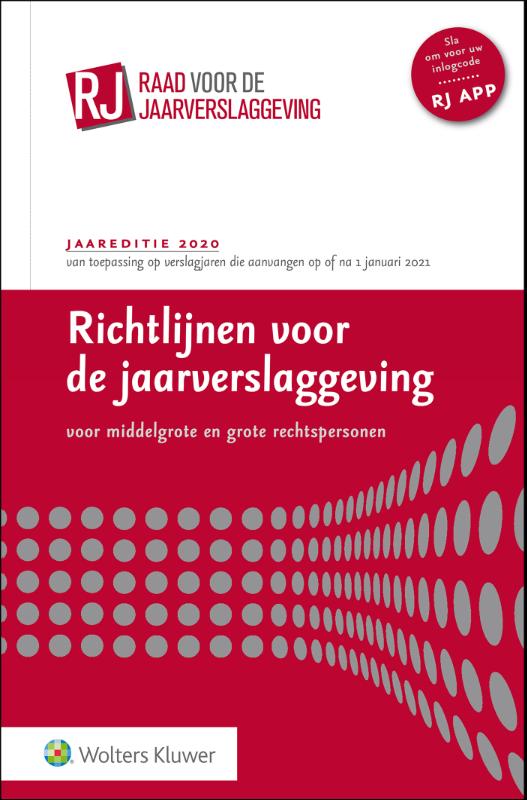 Omslag van Richtlijnen voor de jaarverslaggeving, middelgrote en grote rechtspersonen 2020