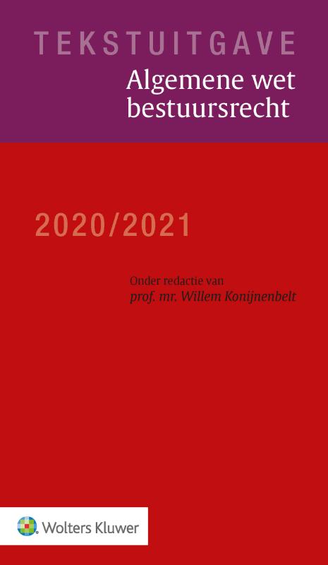 Omslag van Tekstuitgave Algemene wet bestuursrecht 2020/2021