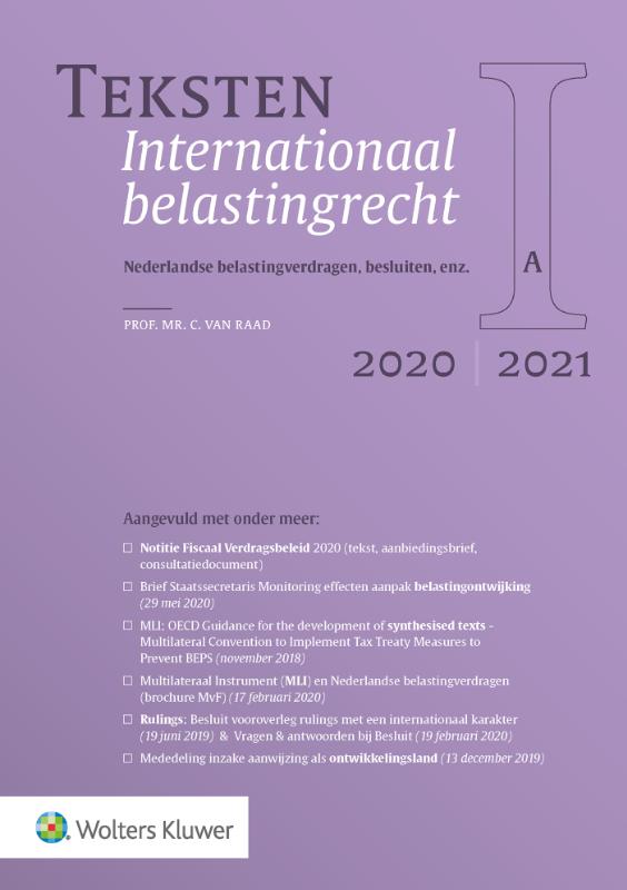 Omslag van Teksten Internationaal belastingrecht 2020/2021