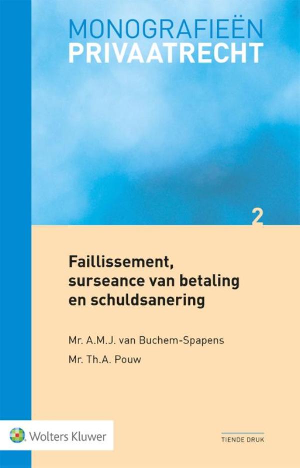 Omslag van Faillissement, surseance van betaling en schuldsanering