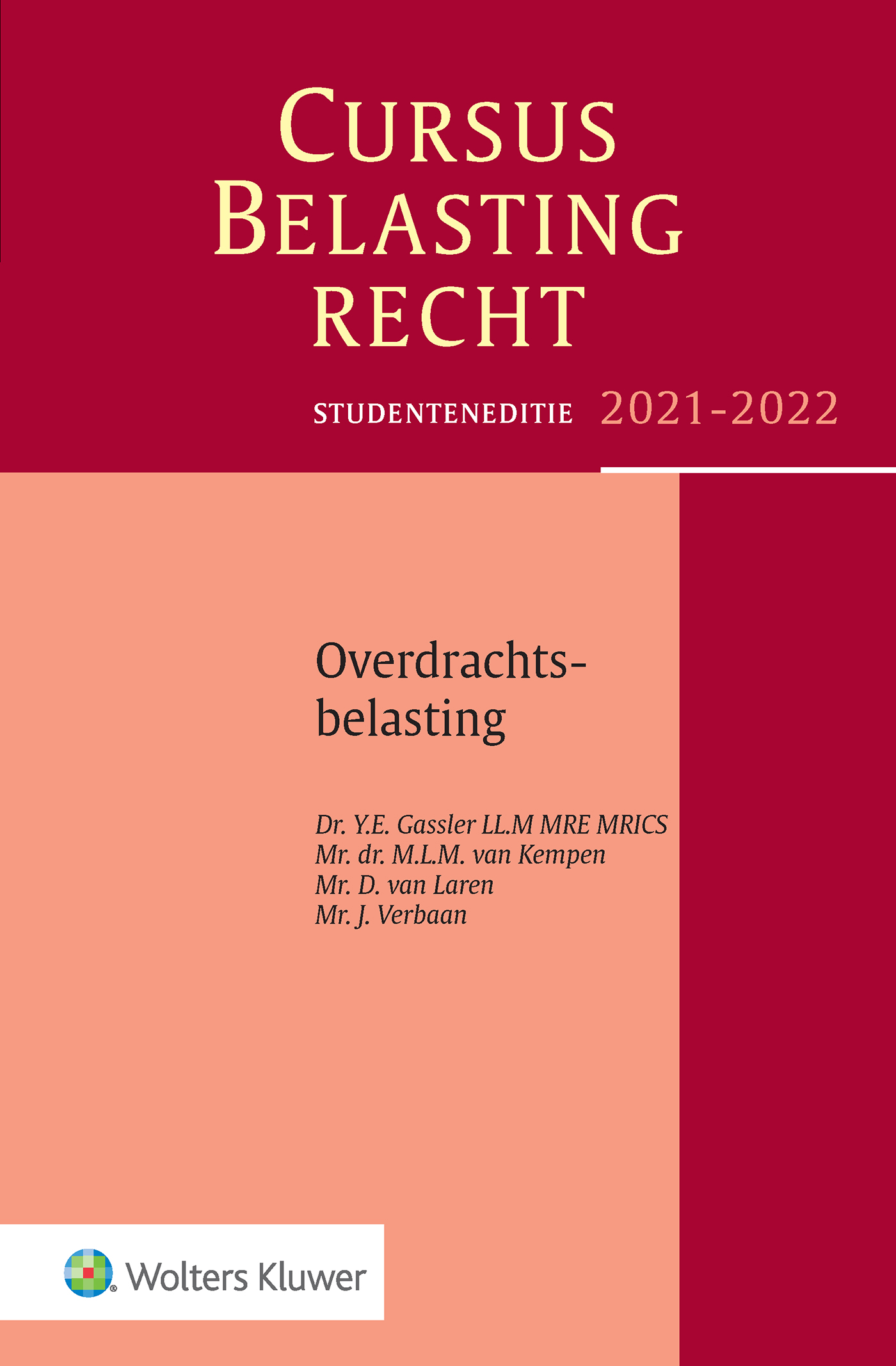 Omslag van Studenteneditie Cursus Belastingrecht Overdrachtsbelasting 2021-2022