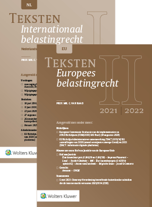 Omslag van Teksten Internationaal & Europees belastingrecht 2021/2022