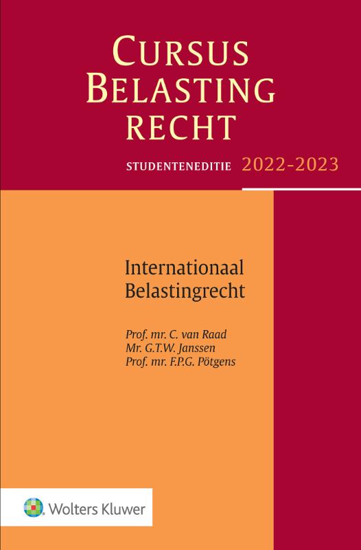 Omslag van Studenteneditie Cursus Belastingrecht Internationaal Belastingrecht 2022-2023