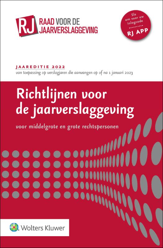 Omslag van Richtlijnen voor de jaarverslaggeving, middelgrote en grote rechtspersonen 2022