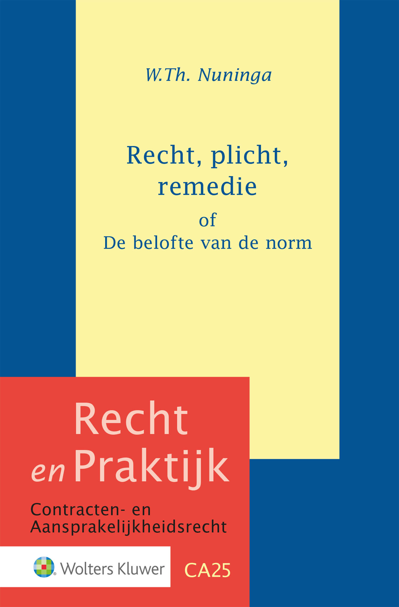 Omslag van Recht, plicht, remedie