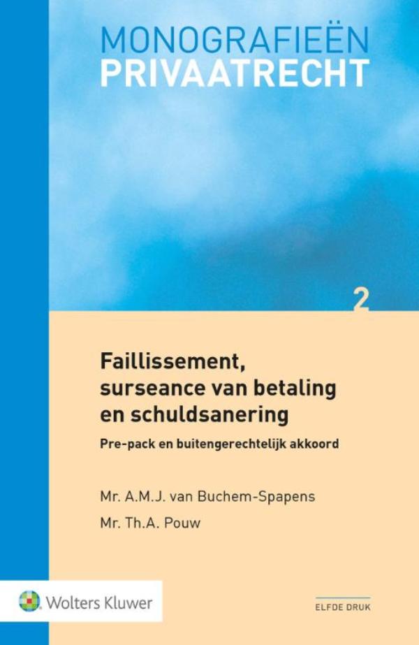 Omslag van Faillissement, surseance van betaling en schuldsanering