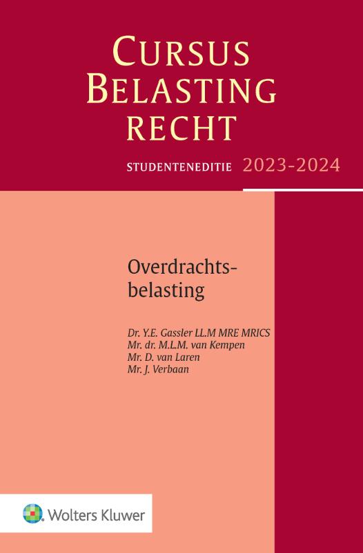 Omslag van Studenteneditie cursus belastingrecht overdrachtsbelasting 2023-2024